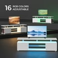 thumbnail image 2 of 63-inch Modern LED TV Stand Multifunctional TV Cabinet for 50/55/65 inch TV ,Table Entertainment Center with Storage For Living Room,White, 2 of 6