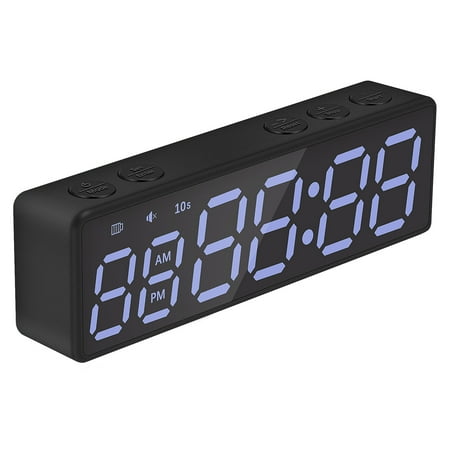 

Portable Gym Timer Interval Timer Workout Fitness Clock Countdown/UP/Stopwatch Magnetic & USB Rechargeable (A)