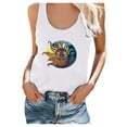 thumbnail image 2 of Babysbule Womens Tank Tops Women's Fashion Loose Sun Moon Series Printed Sleeveless Tank Blouse Top, 2 of 6