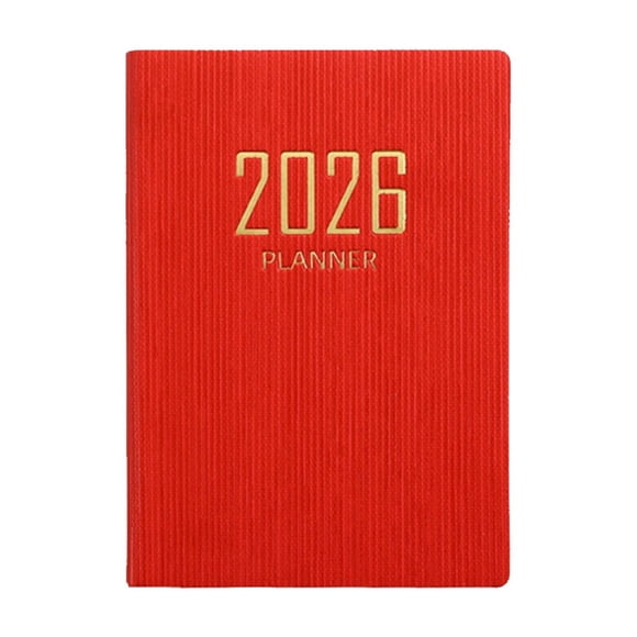 Pocket Calendar 2026 Pocket Planner Red Mini Calendar Notebook | Travel Diary Academic & Personal Daily Organizer