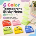 Transparent Glitter Sticky Notes, Pull-Out Sparkly Sticky Notes ...