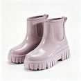 thumbnail image 6 of Miqool Womens Rain Boots, Waterproof Platform Rubber Chelsea Rainboots, Comfortable Short Ankle Garden Boots for Outdoor Work, 6 of 7