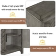 thumbnail image 4 of Sideboard Buffet Table, Vintage Buffet Cabinet with Storage, Adjustable Shelf Wood Console Table, 2 Doors Small Hallway Entry Table, Gray Accent Cabinets for Living Room, Bedroom, 4 of 10
