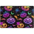 thumbnail image 4 of Dreamtimes Halloween Pumpkin Bat Non-Slip Area Rug 36"x24", Jack-O'Lantern Colorful Floor Carpet Comfort Floor Mats Decor for Indoor Front Porch,Living Room, Bedroom,Kitchen, 4 of 7