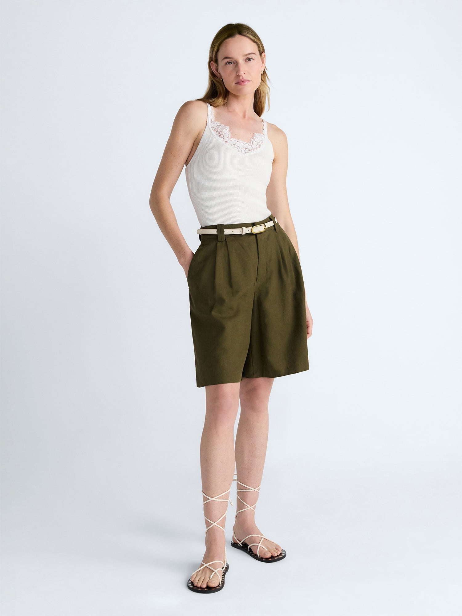 Scoop Women’s Sweater Lace Cami, Sizes XS-XXL