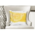 thumbnail image 4 of Ambesonne Yellow Throw Pillow Cover 2 Pack, Mandala Oriental Ethnic, 20", Yellow White, 4 of 6