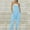 Blue, variant on Kiplyki Leggings for Women Cold Shoulder Jumpsuit Solid Suspender Jumpsuits Wide Pocket Leg Pant