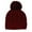 Burgundy, variant on Women Pom Pom Beanies Hat, Winter Hats for Women Cold Weather Warm Knit.