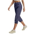 thumbnail image 7 of Capris for Women Quick Dry Elastic Waist Straight Leg with 6 Pockets Lightweight Casual Summer Hiking Pants, 2XL, 7 of 7