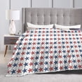 thumbnail image 6 of ZNDUO Red Blue Patriotic Star Pattern Throw Blanket, Lightweight Cozy Soft Throw Blanket for Couch, 60"x50" Throw Blankets for Bed, 6 of 8