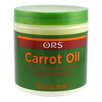 Ors Carrot Oil Hair Creme For Weak & Damaged Hair 6 Ounce Jar (177ml) (Pack of 2)