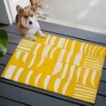 thumbnail image 3 of 2x3 Ft Entryway Area Rug, Yellow Geometric Kitchen Rug Runner Washable Floor Mat, Modern Abstract Minimalist Stripe Non Slip Indoor Door Mat Throw Carpet for Bathroom Living Room Bedroom, 3 of 8
