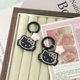 thumbnail image 4 of Nuevo llavero de Hello Kitty Sanrio lindo negro Rosa estrella muñeca bolsa teléfono colgante decoración del coche pareja accesorios cumpleaños niños regalo, 4 of 5