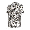 thumbnail image 2 of Vsdgher Heart Leopard Print Men's Short Sleeve Stretch Polo Shirt, Moisture-Wicking Performance Polo Shirt, 2 of 8