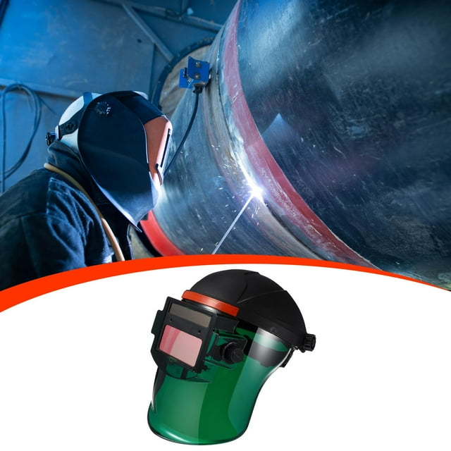 Casco protector facial para soldar con oscurecimiento automático, práctico, antisalpicaduras, antideslumbrante, ligero y con casco de seguridad, con