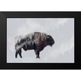 thumbnail image 2 of Beata, Angyalosi 24x17 Black Modern Framed Museum Art Print Titled - Bison - Double Exposure, 2 of 5