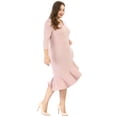 thumbnail image 4 of Vestido Midi Con Volantes Cuello V De Cóctel TalGrande PaMujer Ro3XL, 4 of 6