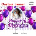 thumbnail image 2 of Banner decorativo con dicódigos de felicitación de 76 cumpleaños personalizados, 2 of 7
