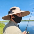 thumbnail image 3 of Kugisaki Summer Bucket Hat Sun Hat with Fans Solar Power & USB Charging Fishing Essentials for Women Men Camping Hiking Beach Gardening, 3 of 6