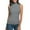 Grey, variant on Top Tee Womens Fit Turtleneck Slim Blouse Shirt Sleeveless Solid Women's Blouse