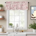 thumbnail image 2 of Abstract Spring Floral Kitchen Curtain Valances for Windows Farmhouse Short Curtains, Farmhouse Summer Botanical Rod Pocket Valance Curtain for Bedroom Cafe Living Room 54"x18", 2 of 8