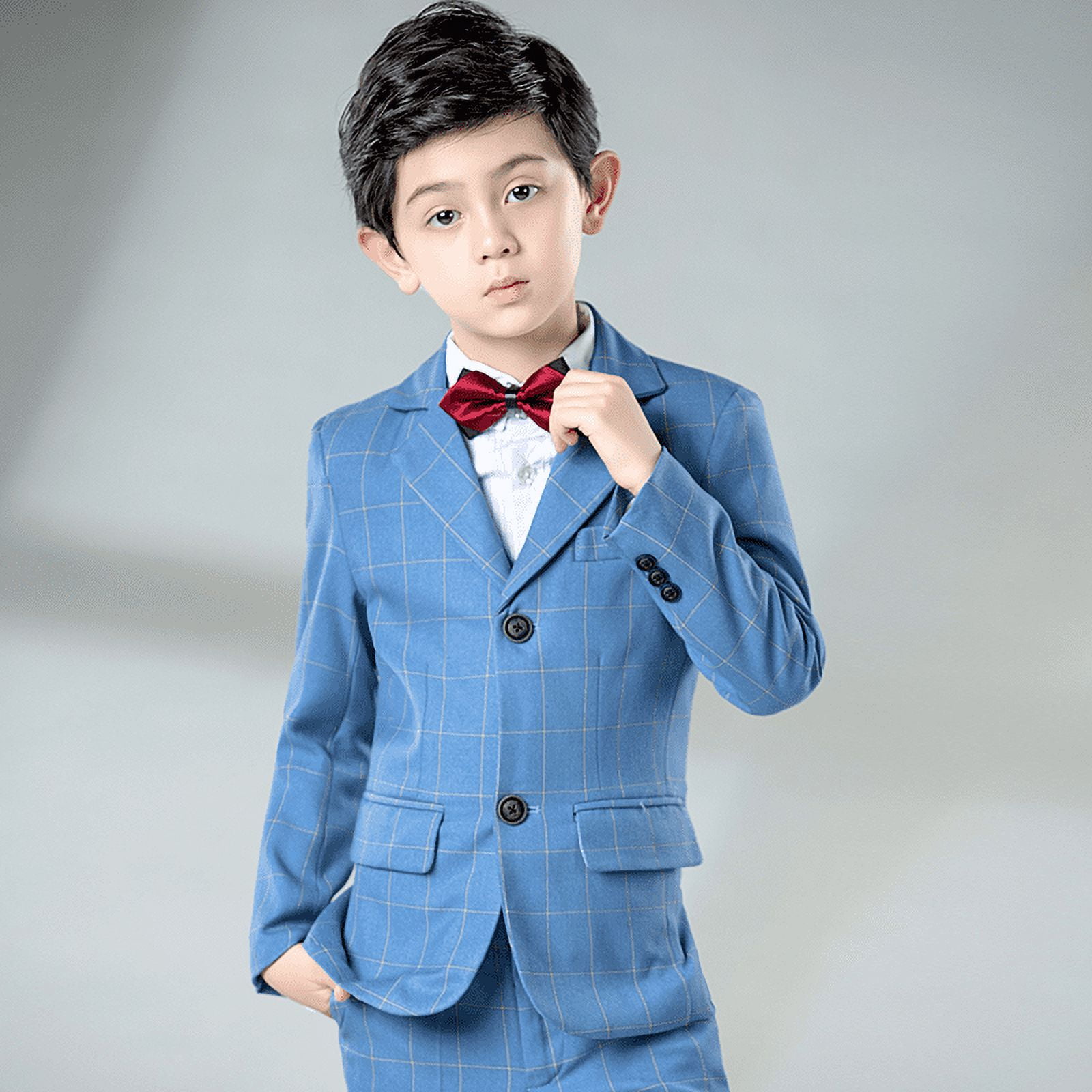 Boys 5 Piece Peak Collar Tailed Tuxedo Set - Choose Color & Size 4001 –  Glass Slipper Formals