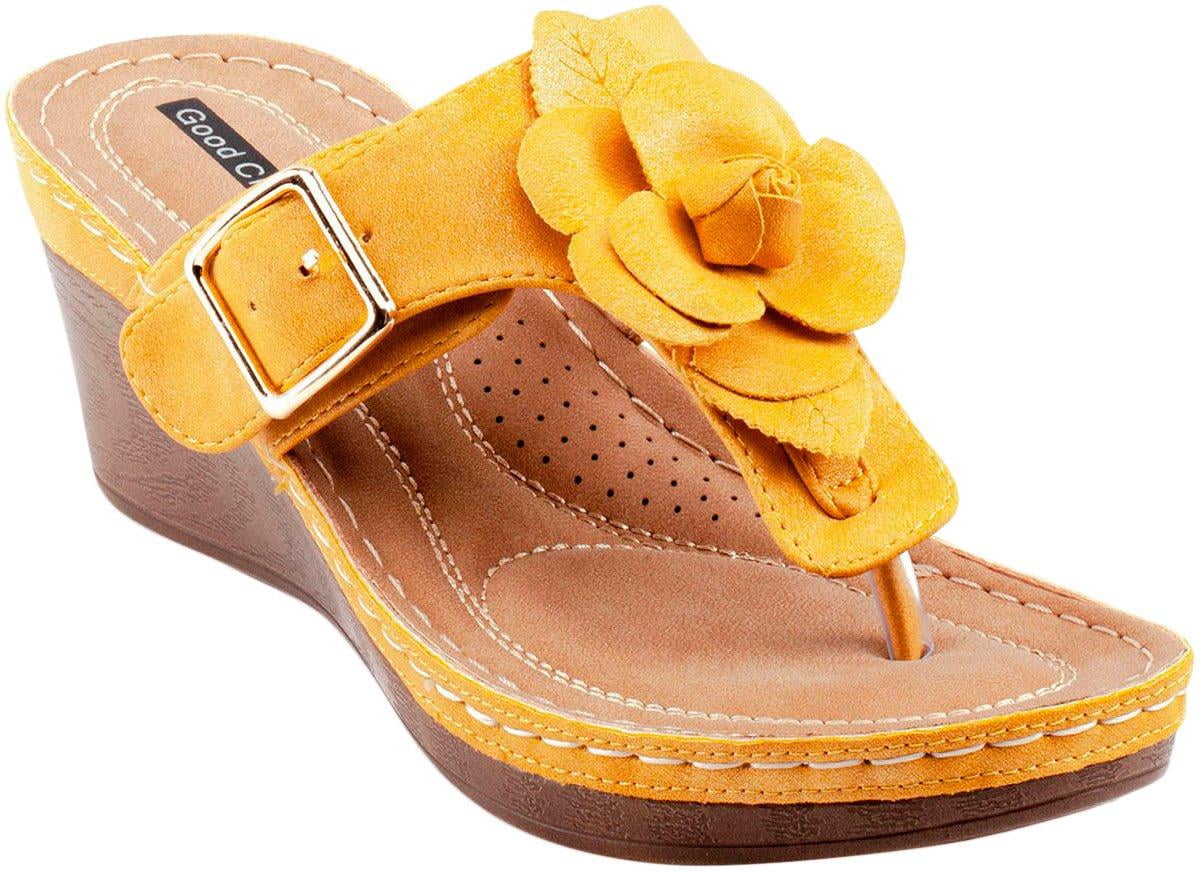 GC Shoes GC SHOES Womens Flora Flower Thong Sandals