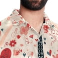 thumbnail image 5 of Eiffel Tower Valentine's Day Men's Short Sleeve Poplin Shirt, Casual Button Down Shirts, Printed Summer Beach Shirt, Unisex Casual Button Down Top, 5 of 6