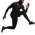 thumbnail image 3 of BUYJYA 5Pcs Men's Workout Set Gym Clothing Compression Leggings Shorts Shirt Long Sleeve Top for Running, 3 of 7