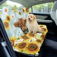 thumbnail image 2 of Drydeepin Highland Cattle Sunflower & Daisy Pattern Car Backseat Cover Rear Bench Towel Cover Non-Slip Automotive Accessories for Sedans, SUVs, Vans Universal Seats Protector Car Interior Decor, 2 of 7