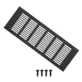 thumbnail image 1 of Cubierta de ventilación rectangular Uxcell de 10"x4" con rejilla de ventilación y tornillos para gabinete en color negro, 1 of 7