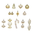 thumbnail image 4 of Juego de 16 Bolas de Navidad Macarena Adornos Decorativos de Invierno Oro, 4 of 8