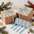 thumbnail image 7 of 5 Rolls Christmas Ribbon 1.5 inch Wide Decorative Ribbon for Gift Wrapping and Holiday Decorations Watercolor Blue Cornflowers, 7 of 7