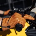 thumbnail image 2 of Harssiney Leather Motorcycle Gloves for Men,Riding Driving Biker Racing Motorbike Glove Touchscreen with Hard Knuckle Protection ,Light Brown,Size L, 2 of 4