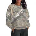 thumbnail image 2 of CLOISE Women's Sweatshirt Tops Plus Size Lightweight Crew Neck Tops Camouflage Long Sleeve Pullover Oversized Clothes, 2 of 8