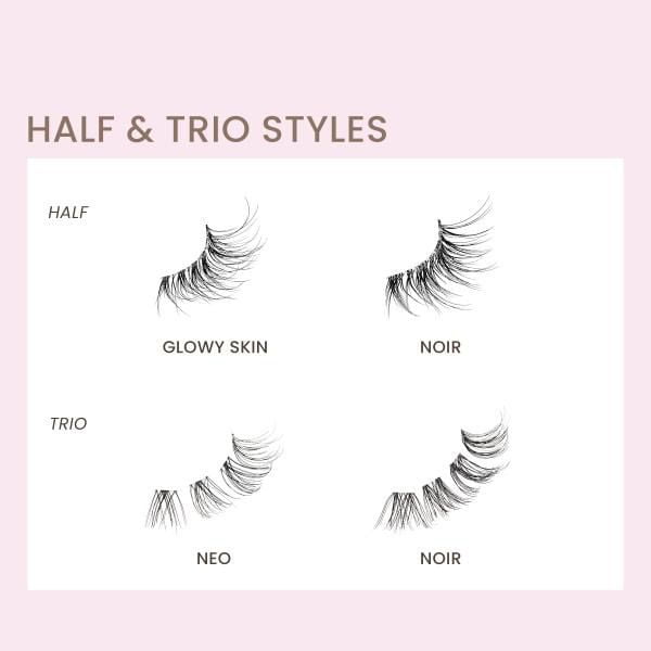 KISS The New Natural Trio Lashes - False Eyelashes Clusters - Noir - 24 Wisps, KISS Lashes