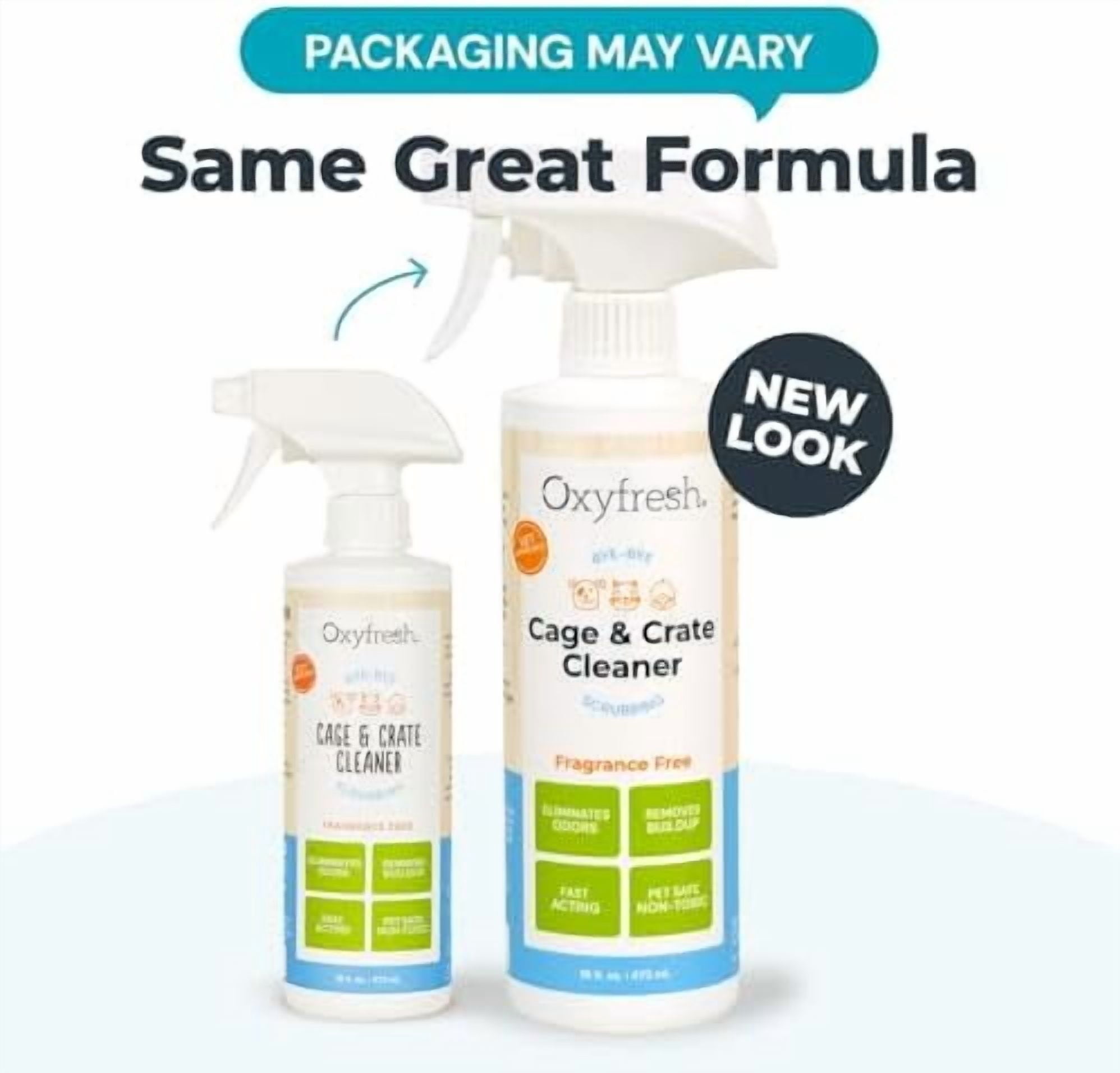 Premium Crate & Cage Cleaner – Professional Dog Crate & Small Animal & Bird Cage Odor Eliminator – Quickly Cleans, Removes Poop & Deodorizes Pet Odors – Safe & Bleach Free