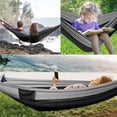 thumbnail image 3 of Lightweight Portable Parachute Hammock with Tree Straps and Carabiners – Spacious Double Camping Hammock for Outdoor Backpacking, Travel, and Backyard Relaxation, Includes Storage Bag,X-Large, 3 of 21