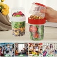 thumbnail image 6 of Lieonvis 2 Pack On The Go 19 oz Breakfast Cups with Lids, Reusable Cereal Yogurt Cup with Topping Plastic Milk Jar Overnight Oats Container for Granola Oatmeal To Take Along, 6 of 8