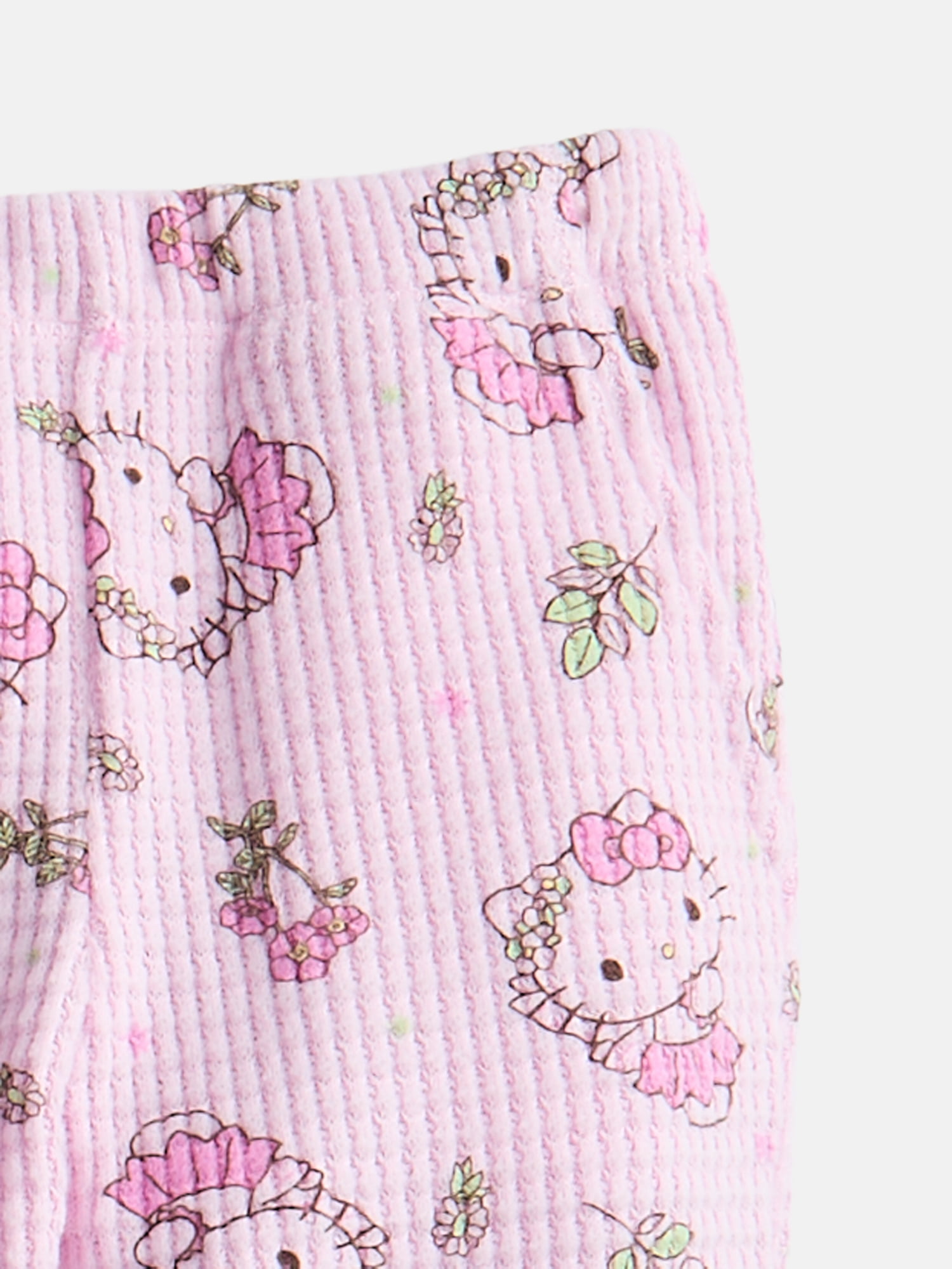 Hello Kitty Baby Girls Waffle Knit Top and Pants Set, 2-Piece, Sizes 0M-24M