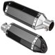 thumbnail image 1 of Suuonee Tubo de escape para motocicleta, acero inoxidable, fibra de carbono de 51 mm de diámetro, sistema de escape completo para Honda Yamaha Suzuki Kawasaki Ecomeon no, 1 of 5