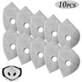 thumbnail image 1 of Filtros de carbón activado para mascarillas faciales de 4 capas, paquete de 10 para protección de ciclismo al aire libre, 1 of 5