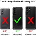 thumbnail image 6 of for Galaxy S21 Plus Case S21+ Wallet 4-Card Flip Cover Credit Card Holder Slot Back Pocket Dual Layer Protective Hybrid Hard Shell Bumper Armor Case for Samsung S21+ S21 Plus 6.7 Gun Metal, 6 of 6