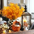 thumbnail image 3 of Artificial Maple Leaves Branches 35 Inches Autumn Leaves Fall Maple Leaf Stem for Xmas Thanksgiving Wreath Festival Home Kitchen Party Farmhouse (Orange Red), 3 of 5