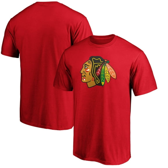 Men's Red Chicago Blackhawks Primary Logo Team T-Shirt