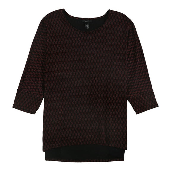 Alfani Womens Metallic Dolman Blouse, Red, X-Large