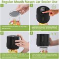 thumbnail image 4 of GOVVEP Electric Mason Jar Vacuum Sealer Kit for Wide Mouth and Regular Mouth Mason Jars, for Food Storage and Fermentation, Black, 4 of 7