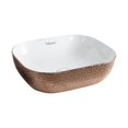 thumbnail image 1 of Whitehaus Collection WH71302-F23 Isabella Plus Collection Rectangular Above Mount Basin with Center Drain - Rose & White, 1 of 1