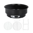 thumbnail image 1 of Mini barbecue rond portable au charbon de bois pour la maison, la cuisine, le barbecue, le pique-nique et le camping, 1 of 4