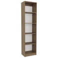 thumbnail image 6 of JERFIT 5 Tier Bookcase, Slim Freestanding Bookshelf with Shelves for Home Office, Beige Oak Finish, Modern Farmhouse Storage, 6 of 7